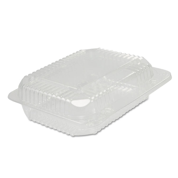 Dart - StayLock Clear Hinged Lid Containers, 6 x 7 x 2.1, Clear, Plastic, 125/Packs, 2 Packs/Carton