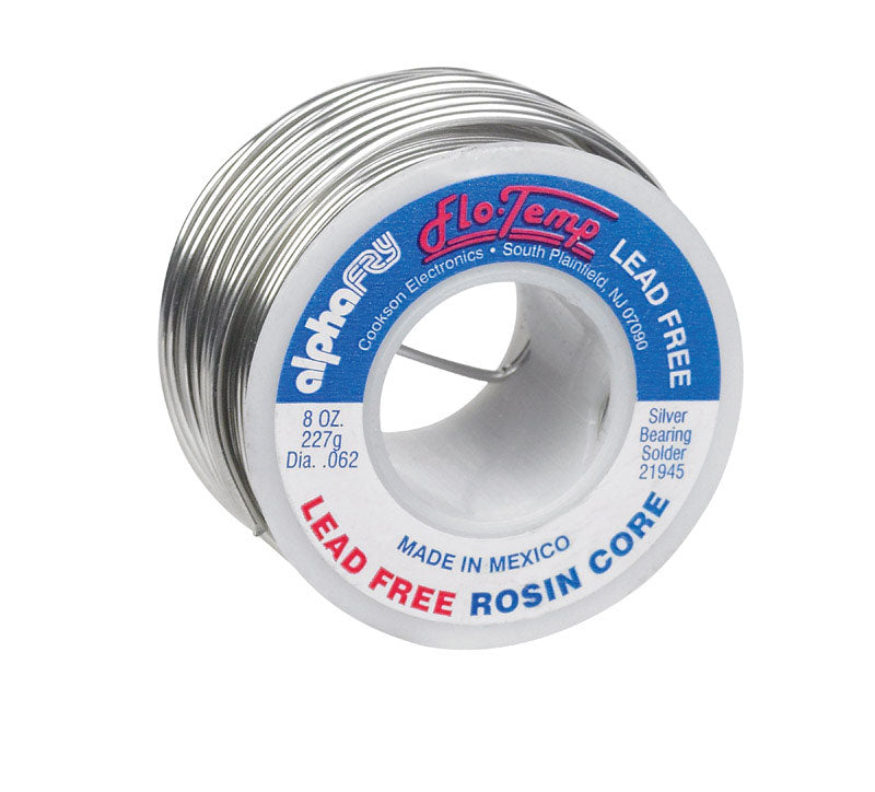 ALPHA FRY - Alpha Fry 8 oz Lead-Free Rosin Core Solder Wire 0.062 in. D Silver Bearing 1 pc