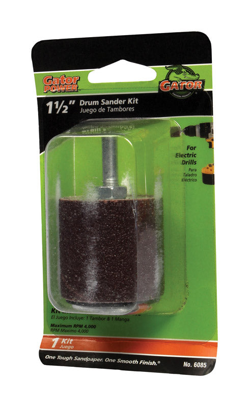 GATOR - Gator 1.5 in. D X 1.5 in. L Aluminum Oxide Drum Sander Kit 50 Grit Coarse 1 pc