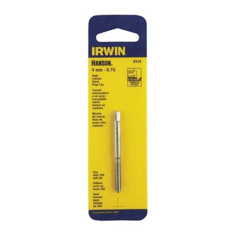 IRWIN - Irwin Hanson High Carbon Steel Metric Plug Tap 4 - 0.75 mm 1 pc