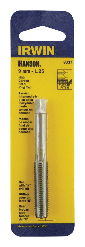 IRWIN - Irwin Hanson High Carbon Steel Metric Plug Tap 9 - 1.25 mm 1 pc