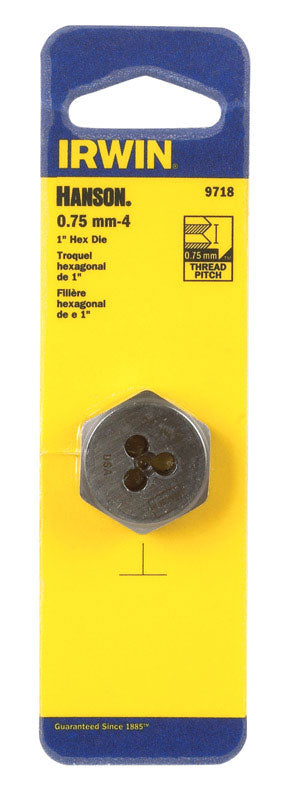 IRWIN - Irwin Hanson High Carbon Steel Metric Hexagon Die 4 - 0.75 mm 1 pc