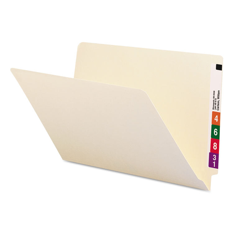 Smead - Heavyweight Manila End Tab Folders, 9.5" High Front, Straight Tabs, Legal Size, 0.75" Expansion, Manila, 100/Box