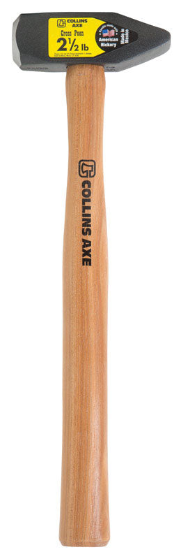 COLLINS - Collins 2.5 lb Steel Cross Peen Blacksmith Hammer 16 in. Hickory Handle