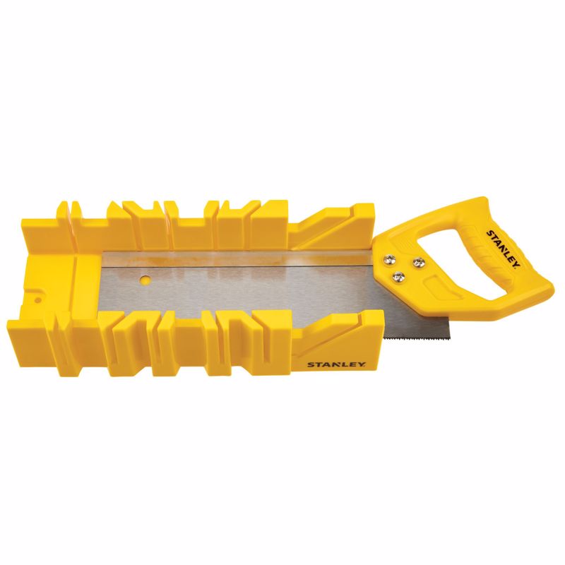 STANLEY - Stanley 11 in. L X 3.6 in. W Plastic Miter Box with Saw Yellow 1 pc