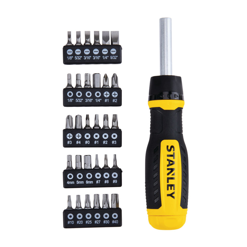 STANLEY - Stanley Assorted Ratcheting Screwdriver Set 30 pc