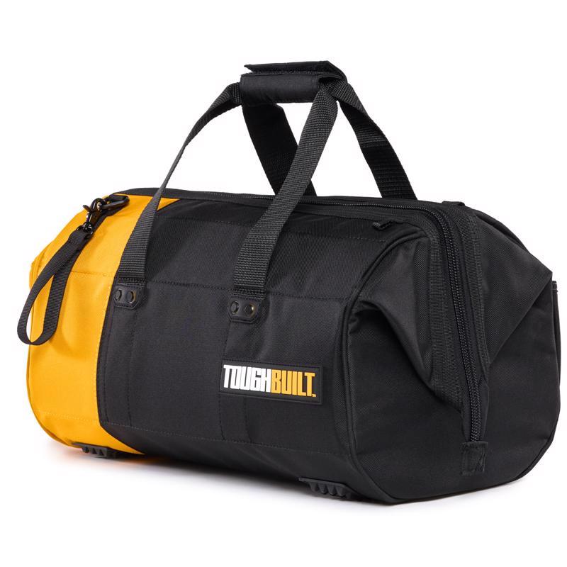 TOUGHBUILT - ToughBuilt 16 in. W X 10 in. H Polyester Massive Mouth Tool Bag 38 pocket Black/Gray/Orange 1 pc