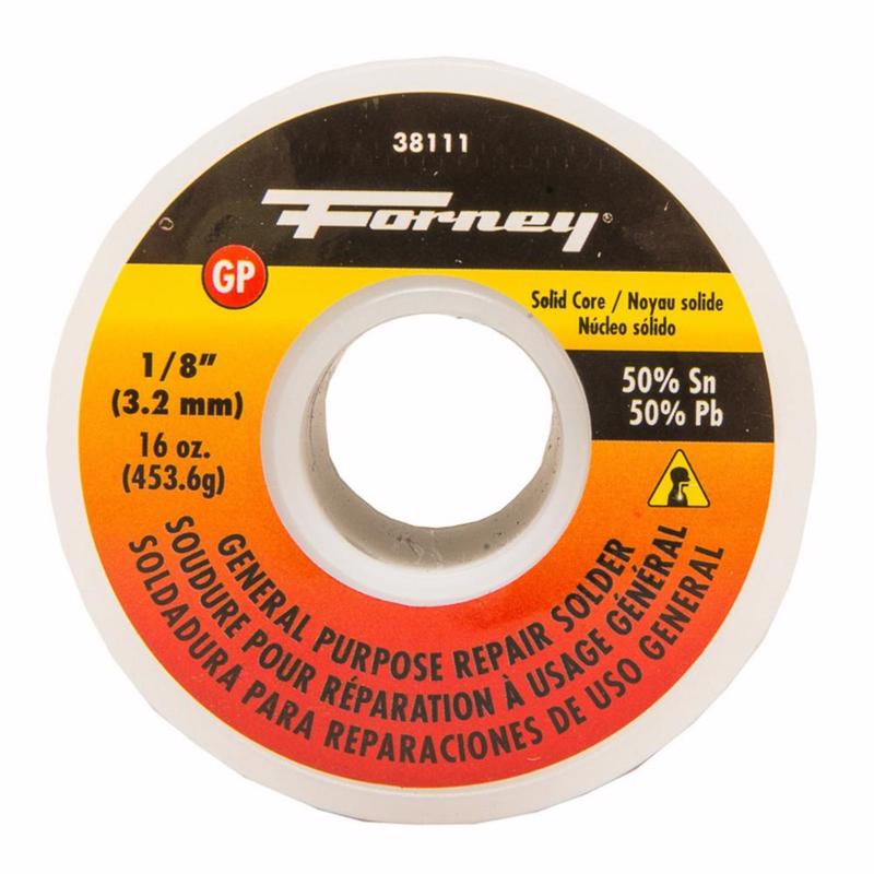 FORNEY - Forney 16 oz Solid Wire Solder 0.13 in. D Tin/Lead 50/50 1 pc