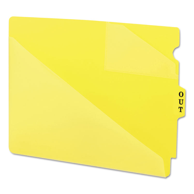 Smead - End Tab Poly Out Guides, Two-Pocket Style, 1/3-Cut End Tab, Out, 8.5 x 11, Yellow, 50/Box