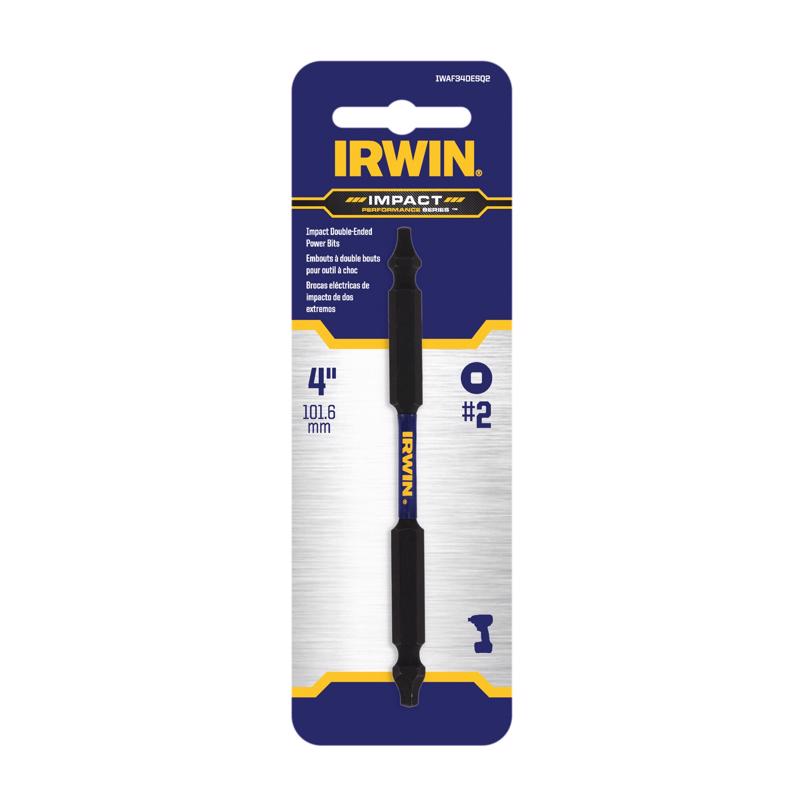 IRWIN - Irwin Performance Square SQ2 in. X 4 in. L Double-Ended Screwdriver Bit Steel 1 pc