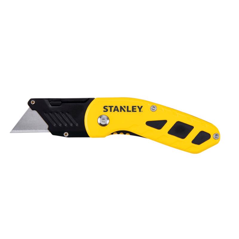 STANLEY - Stanley 4 in. Folding Compact Utility Knife Black/Yellow 1 pc