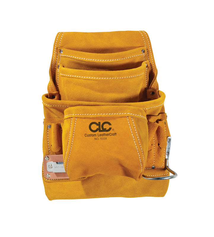 CLC - CLC 7.75 in. W X 16 in. H Leather Tool Pouch 10 pocket Tan 1 pc