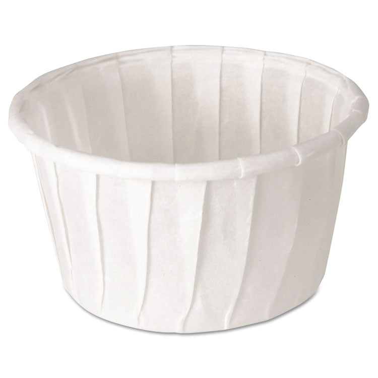 Dart - Treated Paper Souffle Portion Cups, 1.25 oz, White, 250/Bag, 20 Bags/Carton