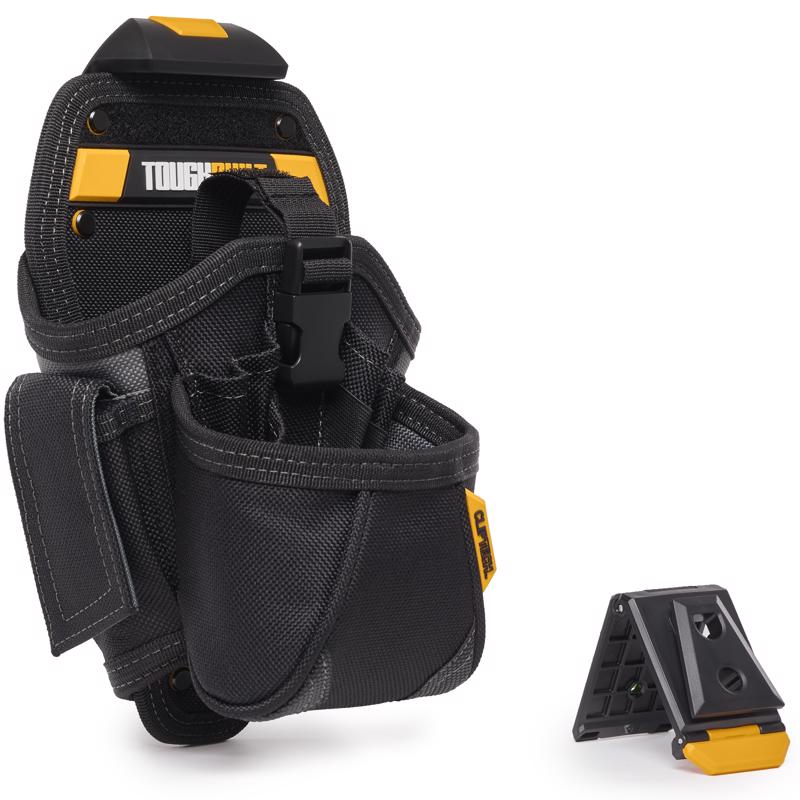 TOUGHBUILT - ToughBuilt 8.5 in. W X 12 in. H Polyester Drill Holster Tool Pouch 15 pocket Black/Gray 1 pc