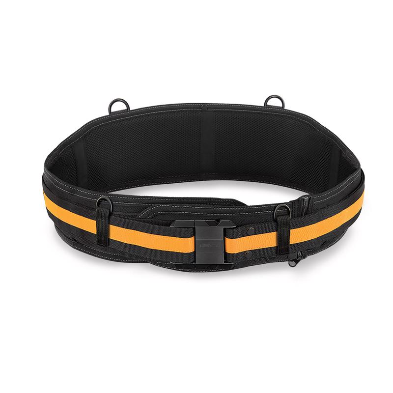 TOUGHBUILT - ToughBuilt Polyester Heavy Duty Padded Belt with Back Support 4.25 in. L X 13.5 in. H Black/Orange O