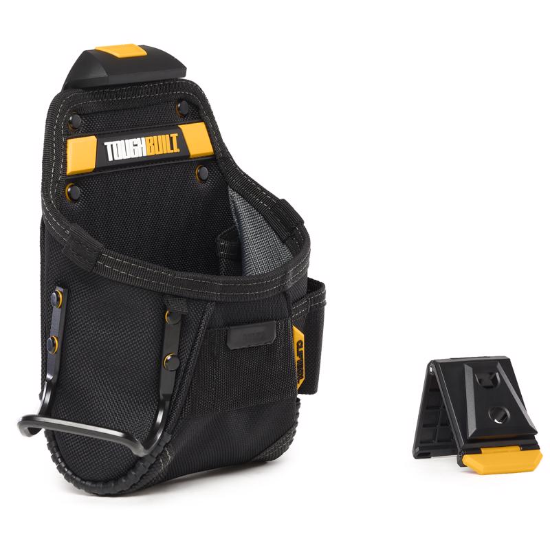 TOUGHBUILT - ToughBuilt 9.5 in. W X 10 in. H Project Pouch/Hammer Loop 6 pocket Black/Yellow 1 pc