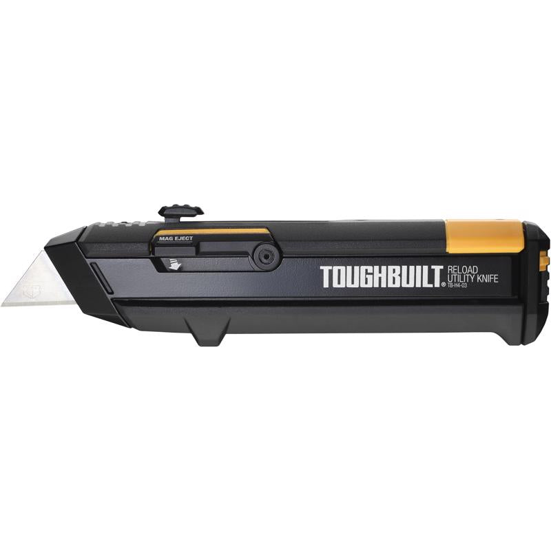 TOUGHBUILT - ToughBuilt 6.5 in. Retractable Reloading Utility Knife Black 1 pc