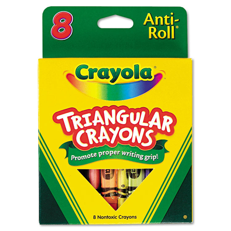 Crayola - Triangular Crayons, 8 Colors/Box