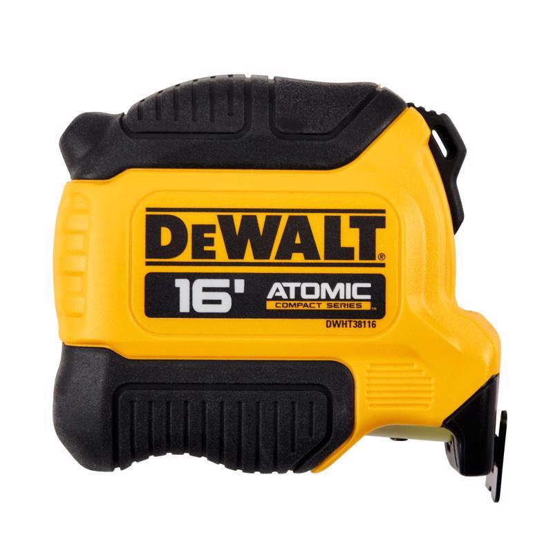 DEWALT - DeWalt ATOMIC 16 ft. L X 1.25 in. W Compact Tape Measure 1 pk