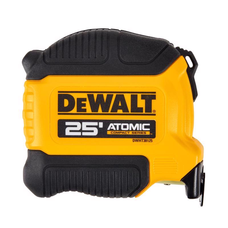 DEWALT - DeWalt ATOMIC 25 ft. L X 1.125 in. W Compact Tape Measure 1 pk