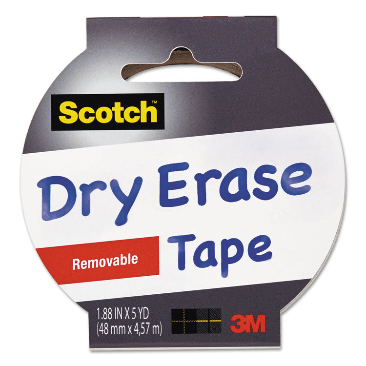 Scotch - Dry Erase Tape, 3" Core, 1.88" x 5 yds, White