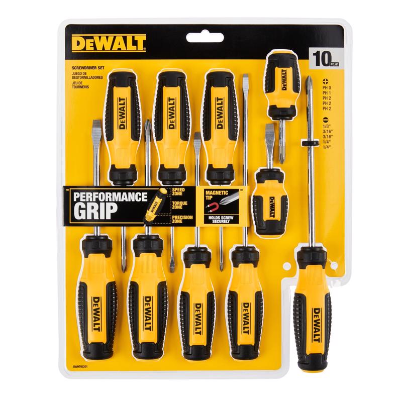 DEWALT - DeWalt Fixed Bar Screwdriver Set 10 pc