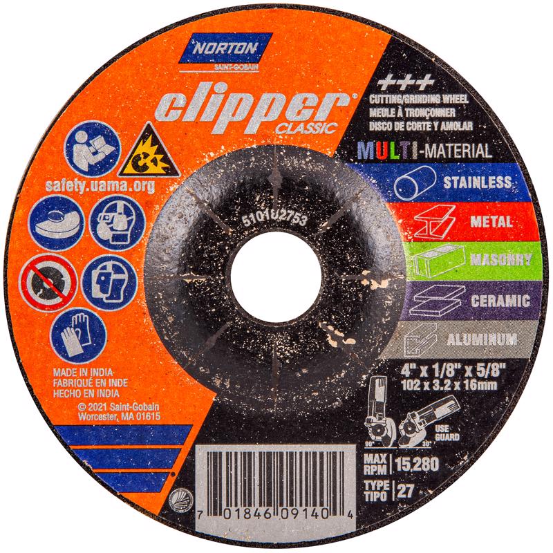 NORTON - Norton Clipper 4 in. D X 5/8 in. Classic Grinding Wheel [70184609140]