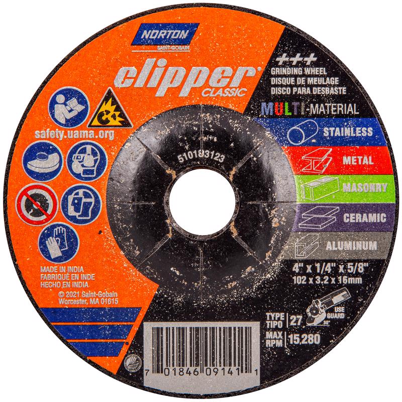 NORTON - Norton Clipper 4 in. D X 5/8 in. Classic Grinding Wheel [70184609141]