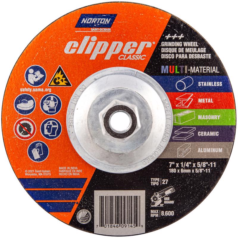 NORTON - Norton Clipper 7 in. D X 5/8-11 in. Classic Grinding Wheel