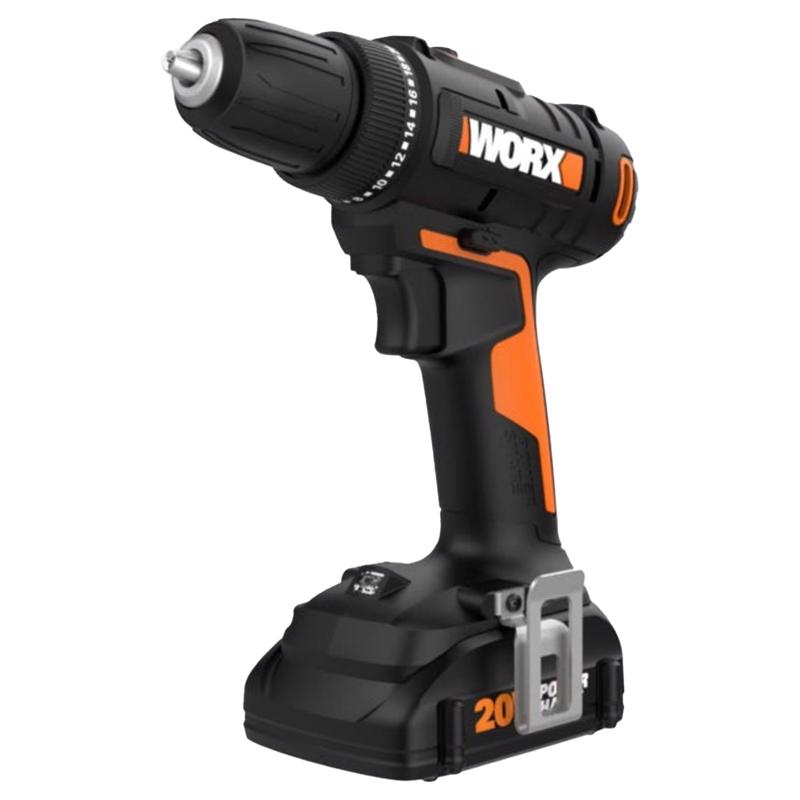WORX - Worx 20V Power Share 3/8 in. Brushless Cordless Drill/Driver Kit (Battery & Charger)