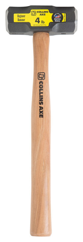 COLLINS - Collins 4.5 lb Steel Milled Face Engineering Hammer 16 in. Hickory Handle