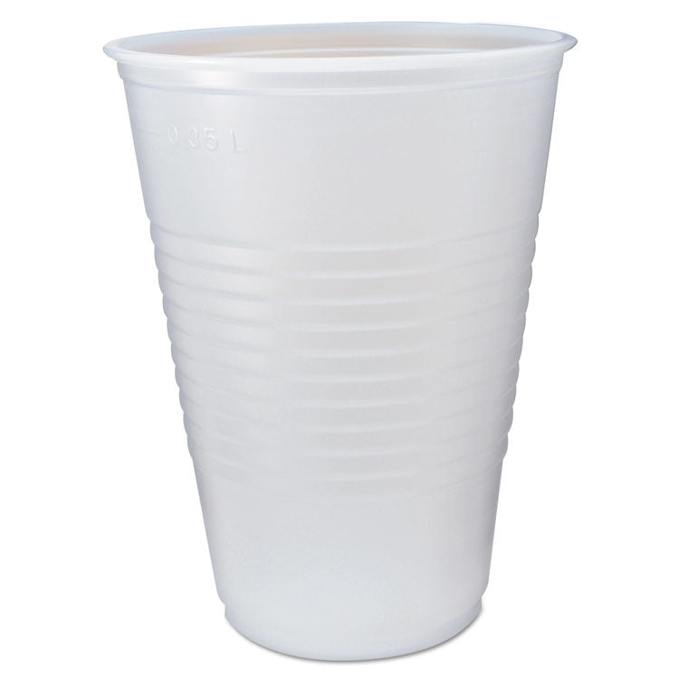 Fabri-Kal - RK Ribbed Cold Drink Cups, 14 oz, Clear, 50/Sleeve, 20 Sleeves/Carton