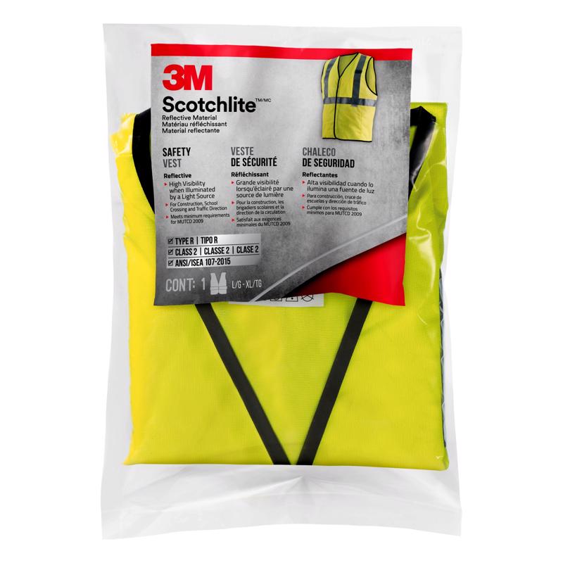 3M - 3M Scotchlite Reflective Safety Vest High Visibility Yellow L/XL