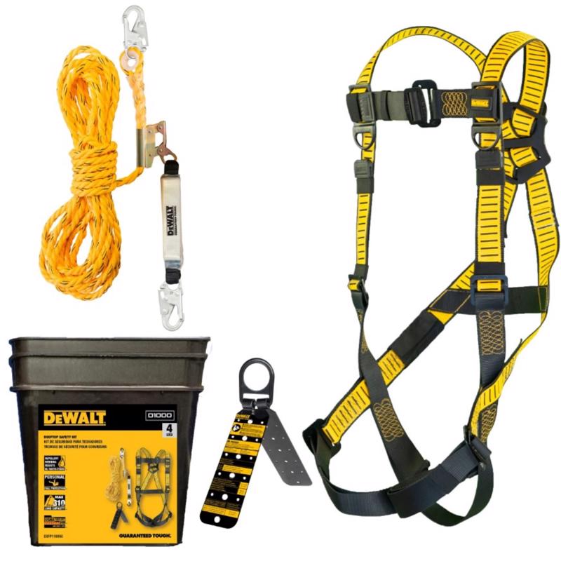 DEWALT - DeWalt Polyester Fall Protection Kit 310 lb. cap. Black/Yellow 3 pc