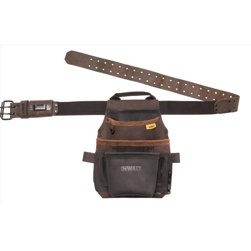 DEWALT - DeWalt 12 pocket Leather Tool Pouch Brown