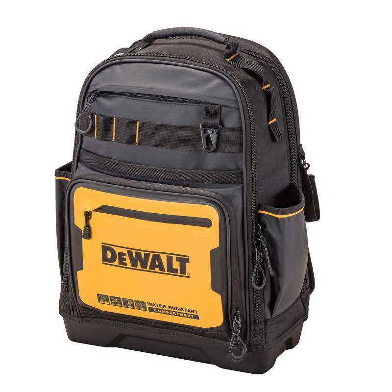 DEWALT - DeWalt Polyester/Tarpaulin Pro Backpack Tool Bag 43 pocket Black/Yellow 1 pc