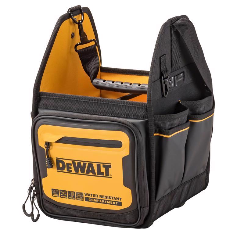 DEWALT - DeWalt Ballistic Nylon Electrician Tote Tote Bag 34 pocket Black/Yellow 1 pc