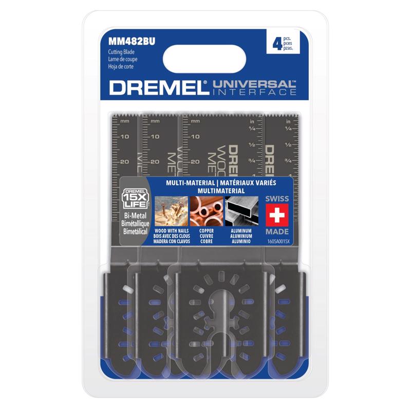 DREMEL - Dremel 1-1/4 in. W Bi-Metal Flush Cut Oscillating Blade Set 4 pk