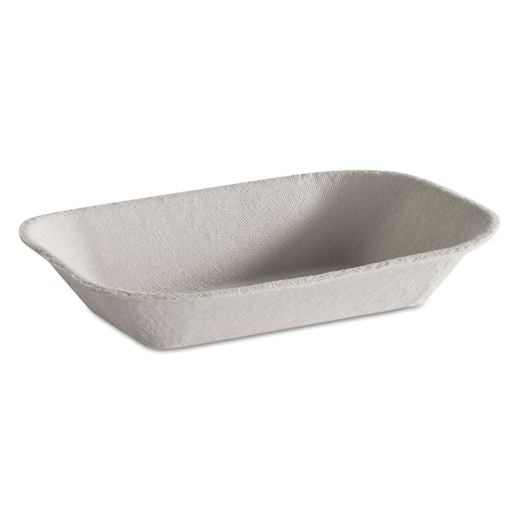 Chinet - Savaday Molded Fiber Food Tray, 1-Compartment, 5 x 7, Beige, Paper, 250/Bag, 4 Bags/Carton