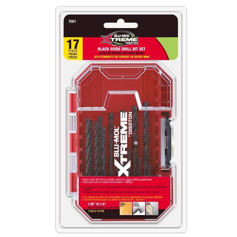 BLU-MOL XTREME - Blu-Mol Xtreme Black Oxide Drill Bit Set 17 pc