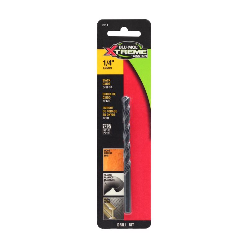 BLU-MOL XTREME - Blu-Mol Xtreme 1/4 in. High Speed Steel Drill Bit 1 pk