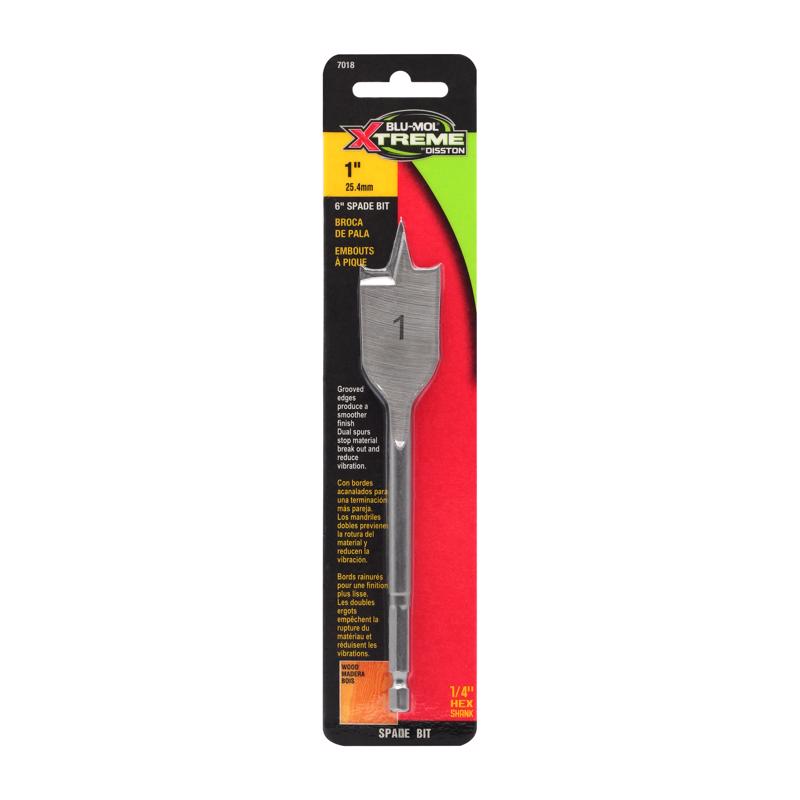 BLU-MOL XTREME - Blu-Mol Xtreme 1 in. X 6 in. L Carbon Steel Spade Bit Hex Shank 1 pc