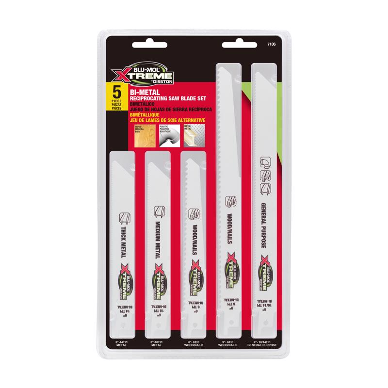 BLU-MOL XTREME - Blu-Mol Xtreme Bi-Metal Reciprocating Saw Blade Set 5 pc