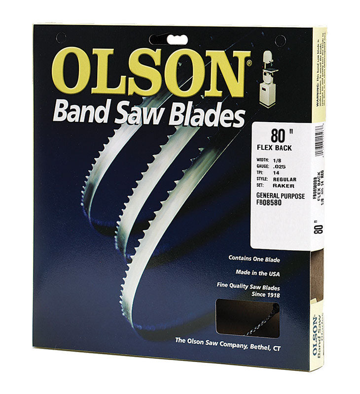 OLSON - Olson 80 in. L X 1/8 in. W Carbon Steel Band Saw Blade 14 TPI Regular teeth 1 pk