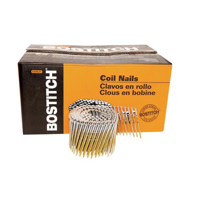 BOSTITCH - Bostitch 3-1/4 in. Wire Coil Hot-Dip Galvanized Framing Nails 15 deg 2700 pk