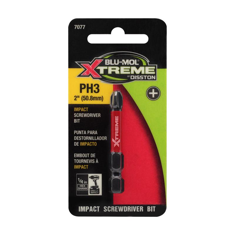 BLU-MOL XTREME - Blu-Mol Xtreme Phillips 3 X 2 in. L Screwdriver Bit S2 Tool Steel 1 pc