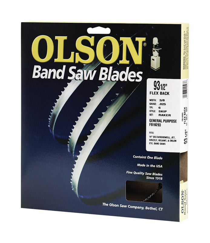 OLSON - Olson 93.5 in. L X 0.4 in. W Carbon Steel Band Saw Blade 4 TPI Skip teeth 1 pk
