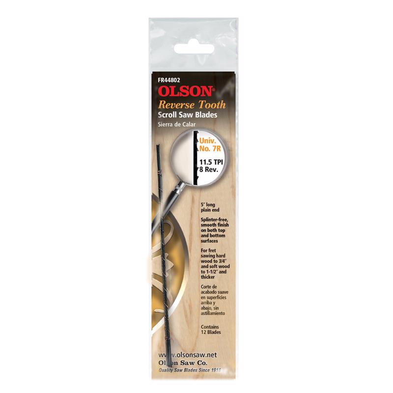 OLSON - Olson 5 in. Carbon Steel Scroll Saw Blade 11.5 TPI 12 pk