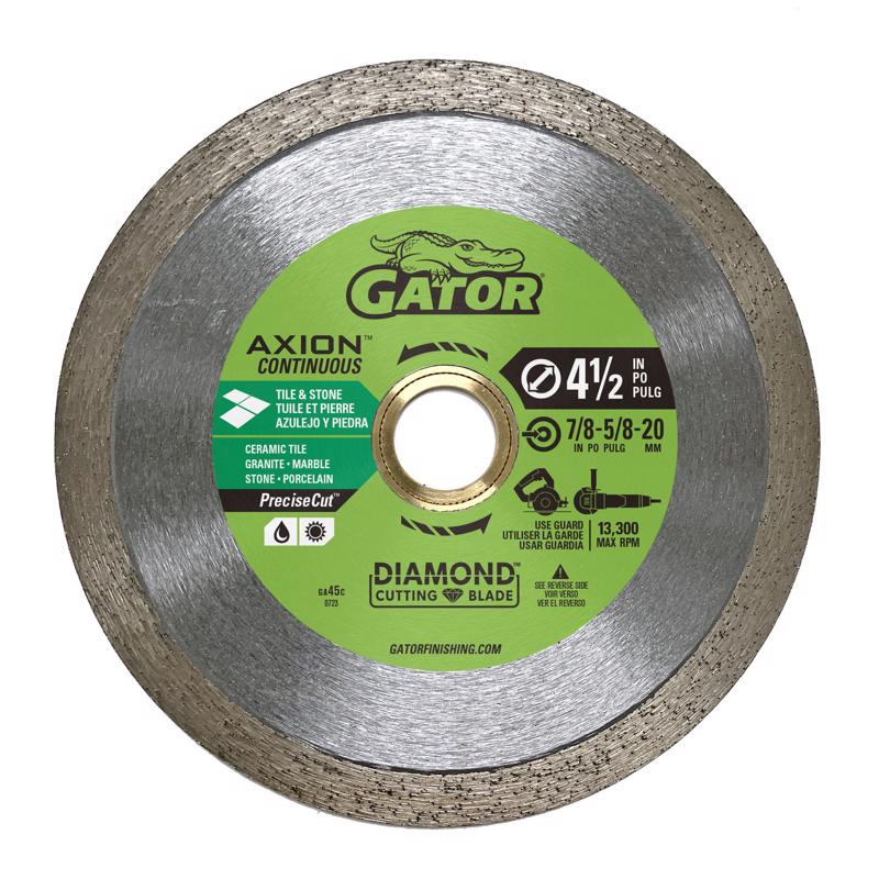 GATOR - Gator PreciseCut 4-1/2 in. D X 5/8 and 7/8 in. Diamond Continuous Rim Saw Blade 1 pk