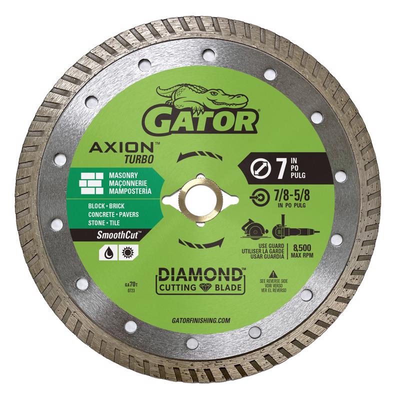 GATOR - Gator SmoothCut 7 in. D X 5/8 and 7/8 in. Diamond Turbo Rim Saw Blade 1 pk